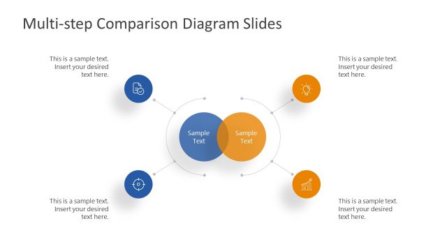 2 Steps Comparison PowerPoint Diagram