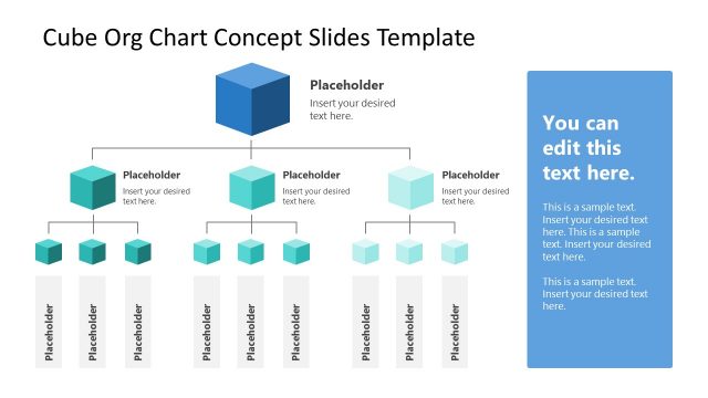 Cube Org Chart PowerPoint Template