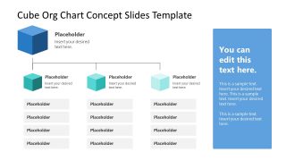 PPT Template for Org Chart Cube Shapes