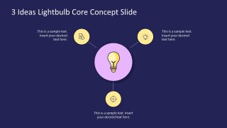 Presentation of 3 Steps Lightbulb Ideas 