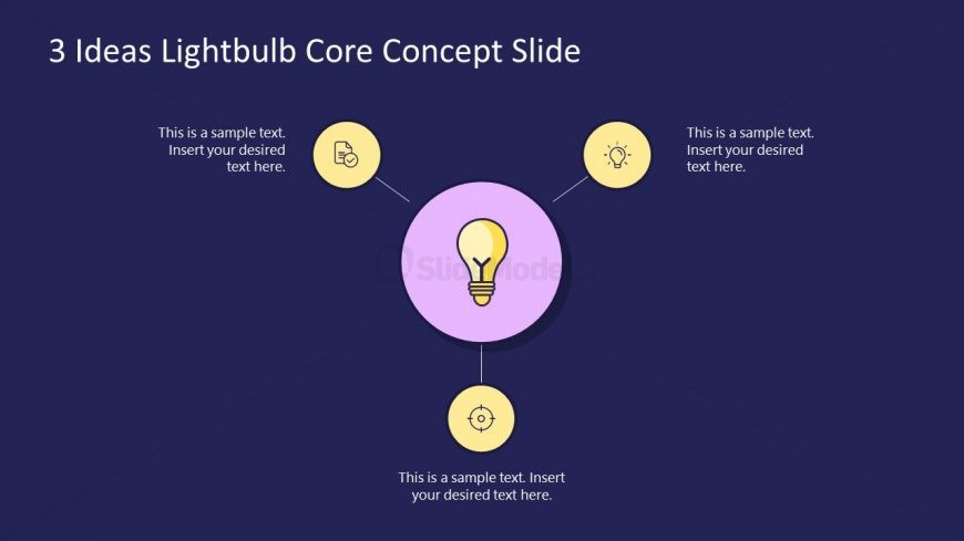 Presentation of 3 Steps Lightbulb Ideas