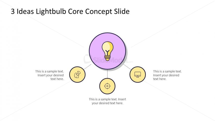 PowerPoint Core 3 Steps Idea Template