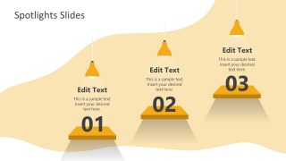 PowerPoint 3 Steps Spotlight Template