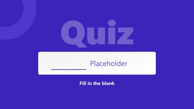 Quiz Maker Toolkit Fill Blank Test Slide