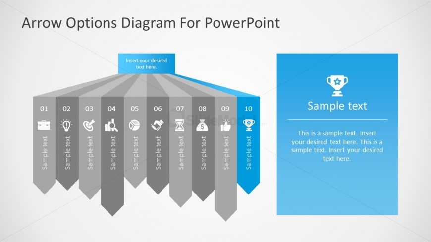 Arrow Bars Template 10 Segment Slide