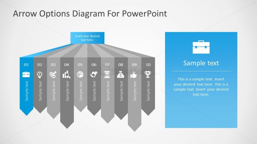 Arrow Bars Template 1 Segment Slide