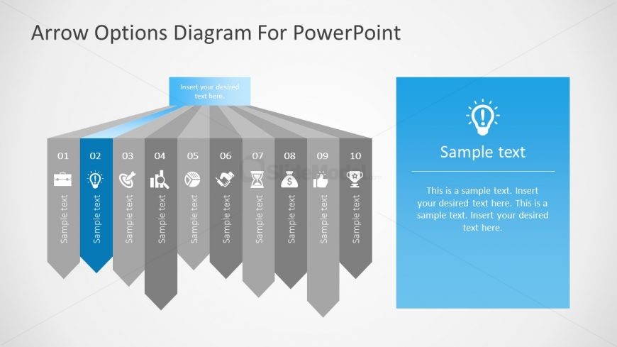 Arrow Bars Template 2 Segment Slide