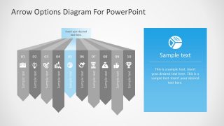 Arrow Bars Template 5 Segment Slide