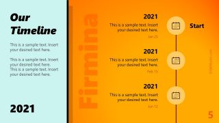 PowerPoint Vertical Timeline Firmina Template