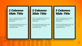 PowerPoint 3 Column Firmina Template