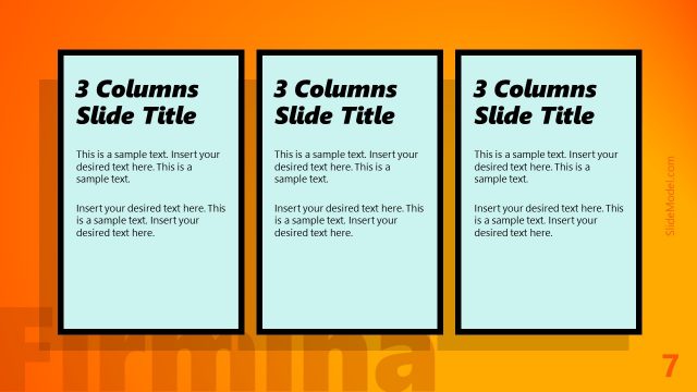 Firmina PowerPoint 3-Column Template
