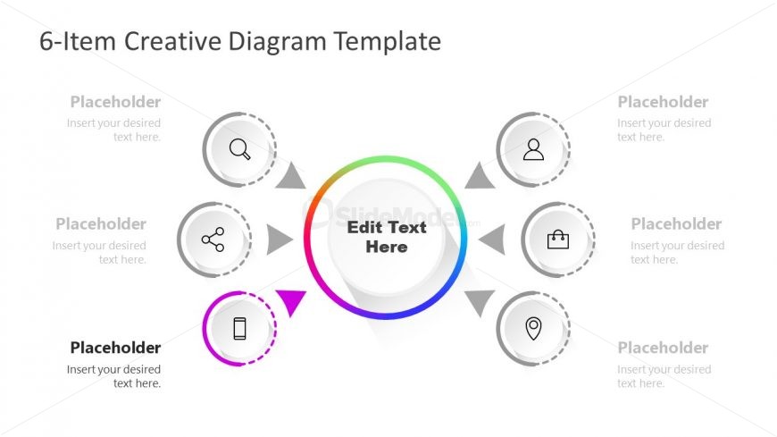 PowerPoint Item 3 Infographic Diagram Template 