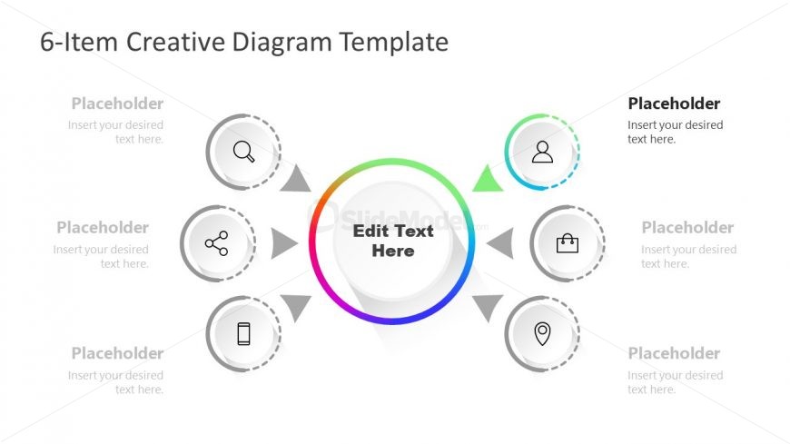 PowerPoint Item 6 Infographic Diagram Template 