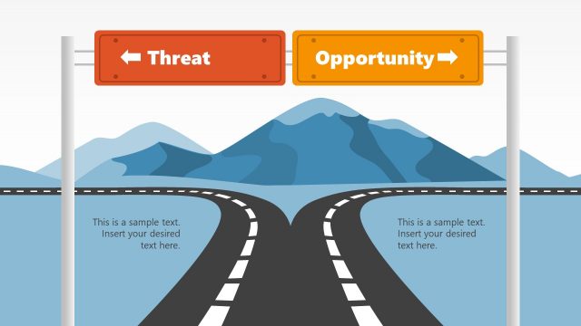 Opportunity versus Threat PowerPoint Template