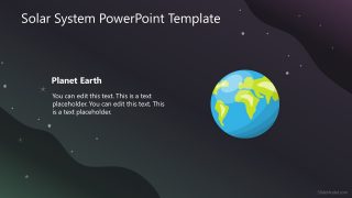 Template of Planet Earth in Space