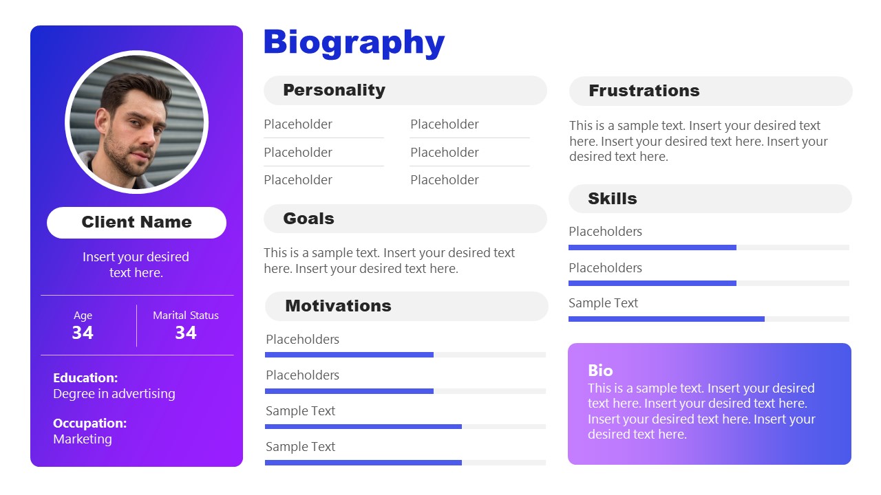 biography ppt template free download