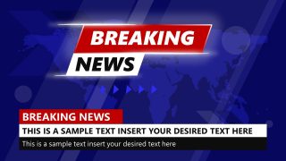 PowerPoint Blue Theme for Breaking News