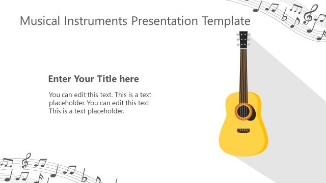 Musical Instrument PowerPoint Shapes Guitar