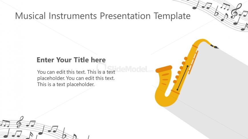 Saxophone Composition PowerPoint Shapes 