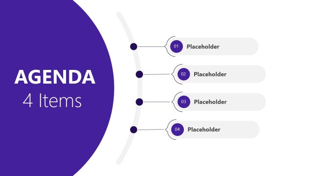4 Steps Agenda Template Simple PPT