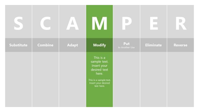 SCAMPER PowerPoint Modify Slide