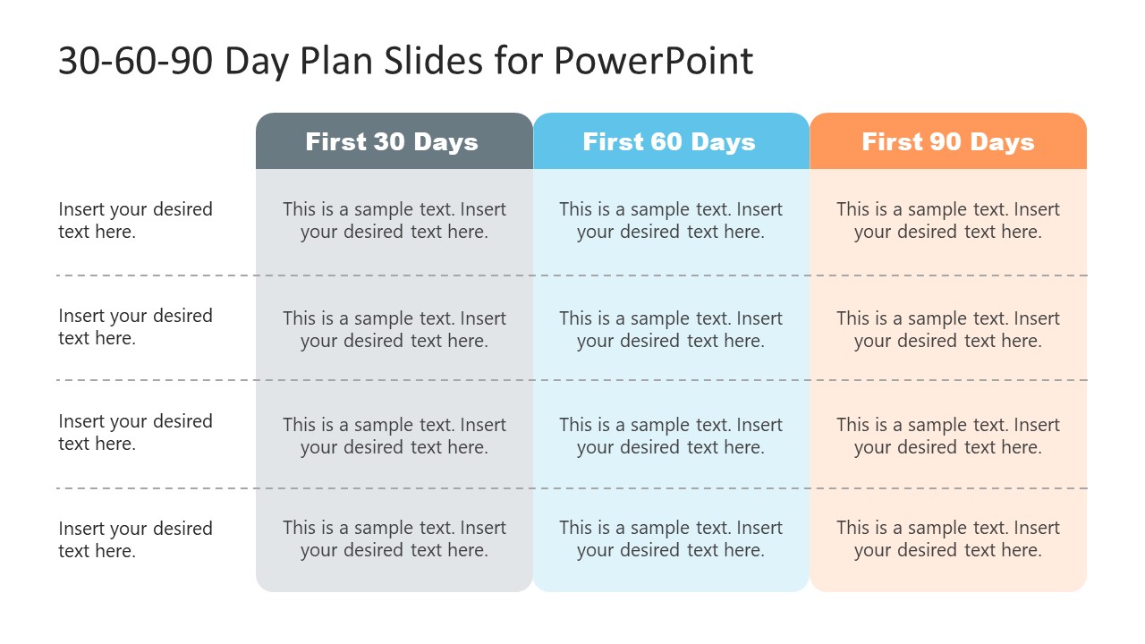 90 day sales plan template google slides