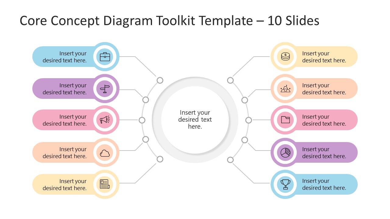 Core Concept Diagram Template Toolkit 10 Items