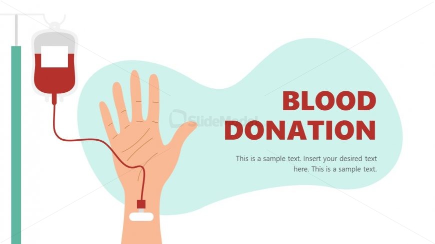 Hand Illustration Template for Blood Donation
