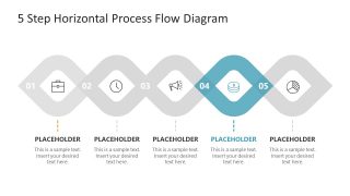 Connected Step 4 Infographic Process Flow Diagram Slide