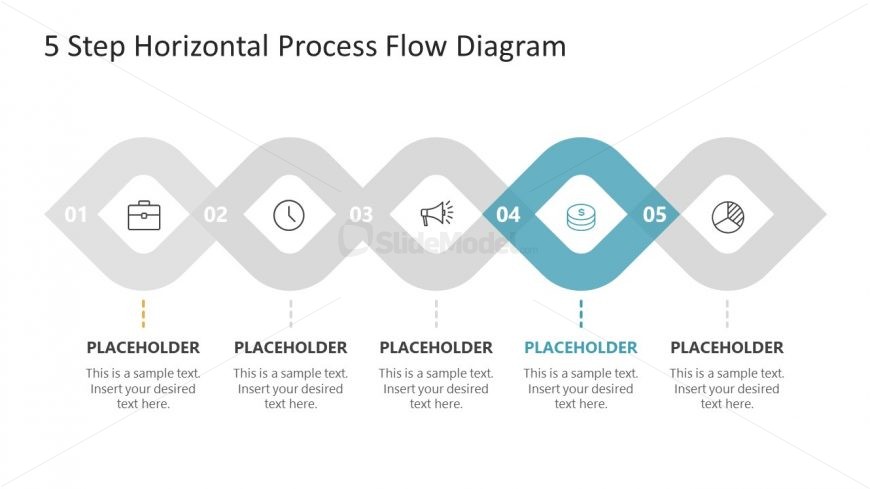 Connected Step 4 Infographic Process Flow Diagram Slide