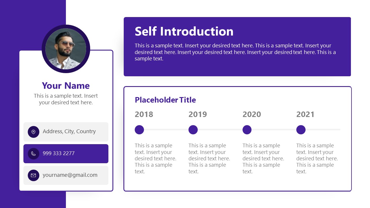 Self Introduction Slide Template