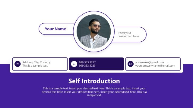 PPT Self Introduction Cover Template
