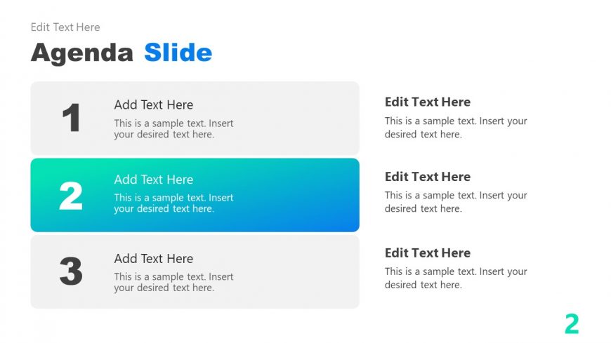 PowerPoint Agenda Template for Business Meeting 