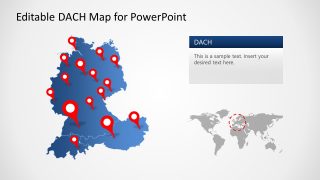 Editable DACH Map for PowerPoint - SlideModel