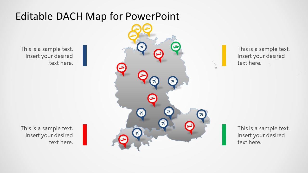 21073 01 Editable Dach Map For Powerpoint 5 