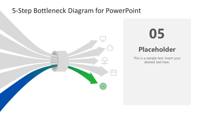 5 Steps Bottleneck Diagram 5 Arrow PPT