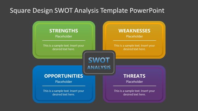 Square Design SWOT Analysis Template – Title Slide