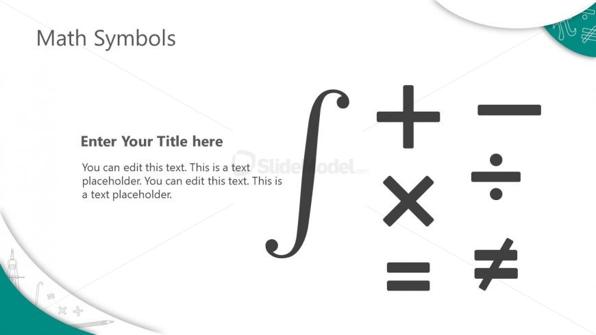 PowerPoint Shapes of Math Symbols Signs Clipart