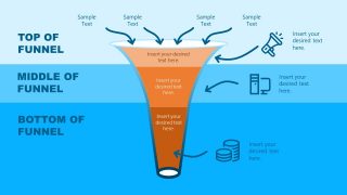 3 Level Funnel Diagram PowerPoint 