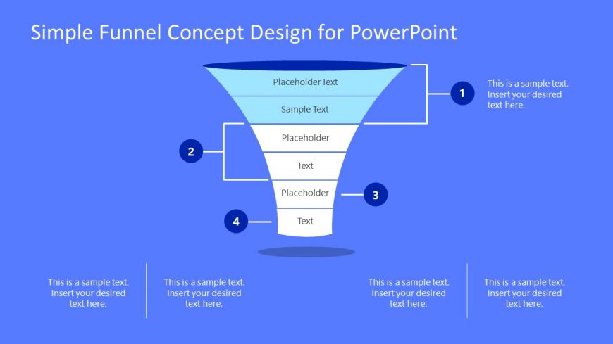 PPT 2 Level Funnel Chart Diagram