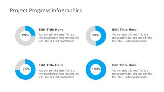 4 Donut Chart Template of Progress