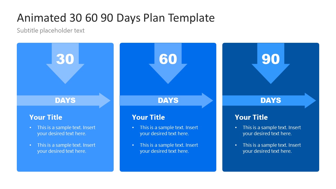 30 60 90 Days Plan Column Layout