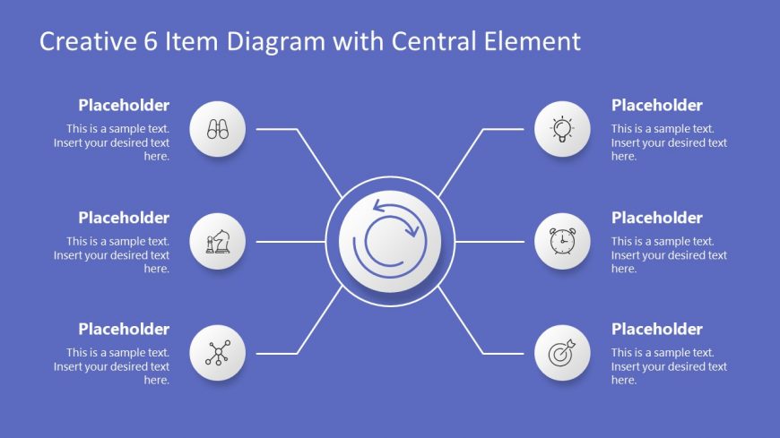 Circular Diagram for 6 Segments Presentations