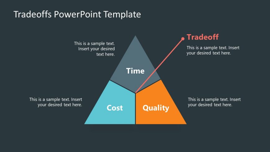 3 Sections Tradeoffs PPT Diagram Design