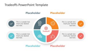 Circular Diagram 4 Options Tradeoffs PPT