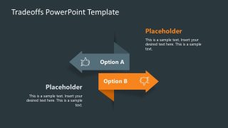 PPT 2 Option Arrows Diagram Template