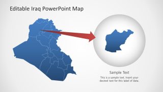 Slide of Zoom Style Iraq Map Template