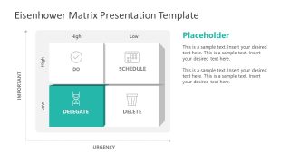 PowerPoint Delegate Eisenhower Matrix Diagram