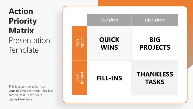 Action Priority Matrix PowerPoint Template