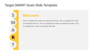 Slide of Relevant in SMART Goals in PowerPoint